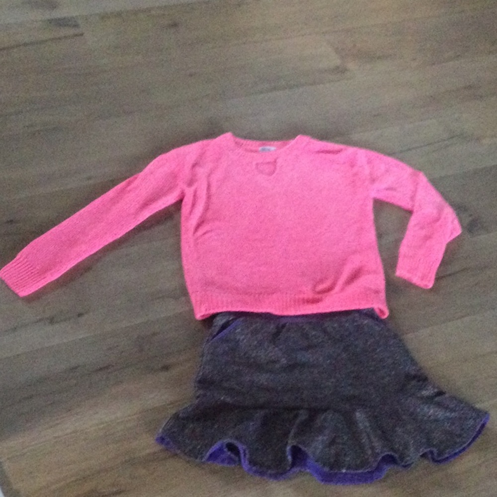Girls bright galaxy themed outfit